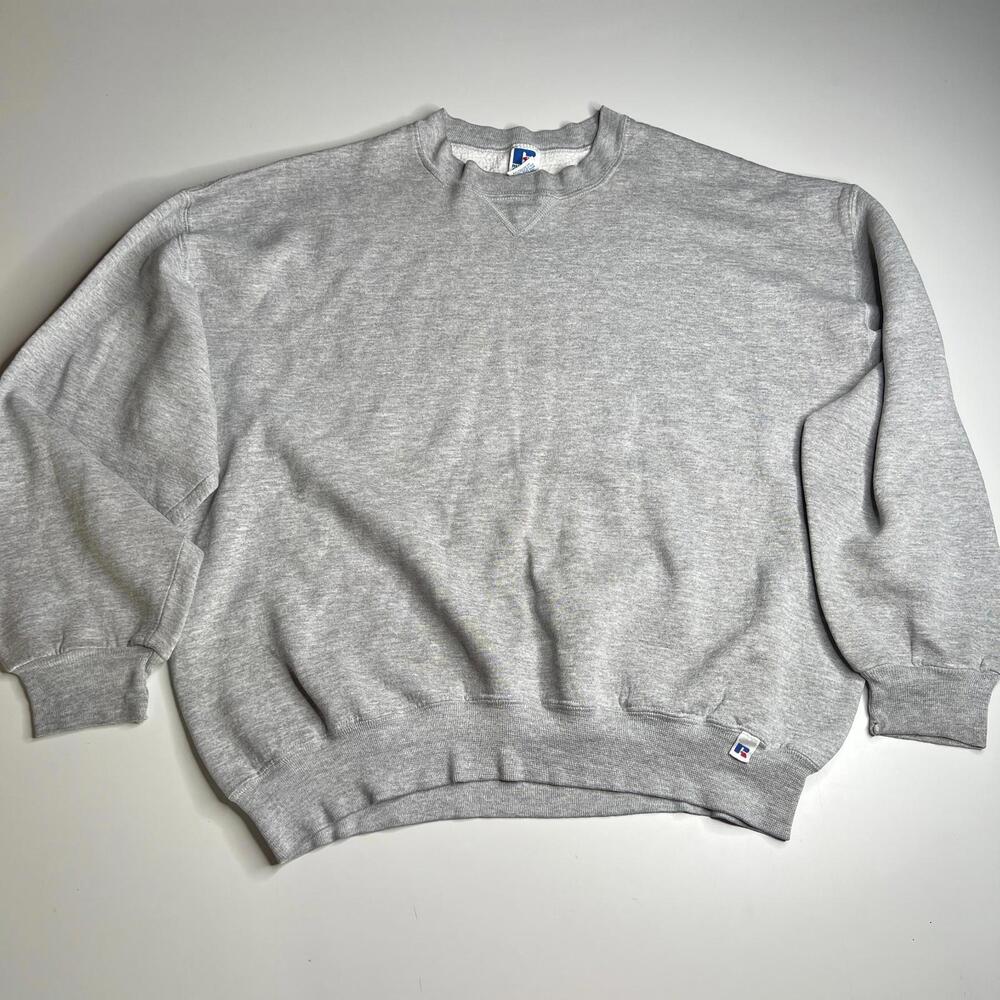 Vintage Russell Athletic Blank Sweatshirt Gray XXL‎ Made in USA 80s 90s Crewneck